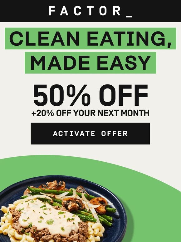 You Can Currently Get 50% Off Factor 75 Meals & Dinner Has Never Been  Easier (or More Affordable!) – SheKnows