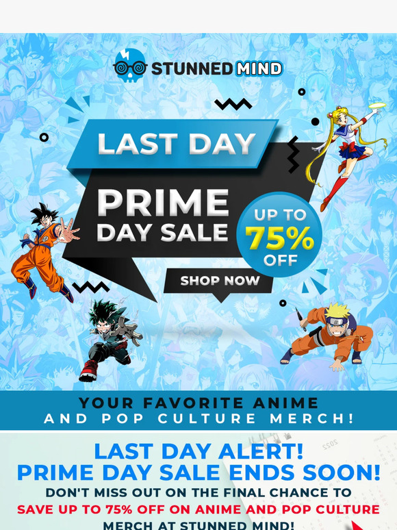 Last Day! Save up to 75% on Anime and Pop Culture Merch!