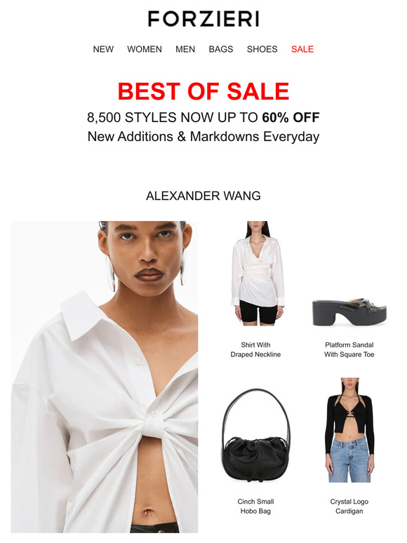 💥 Don't Miss Out our Best of Sale: Alexander Wang, Balmain, and Marc Jacobs!