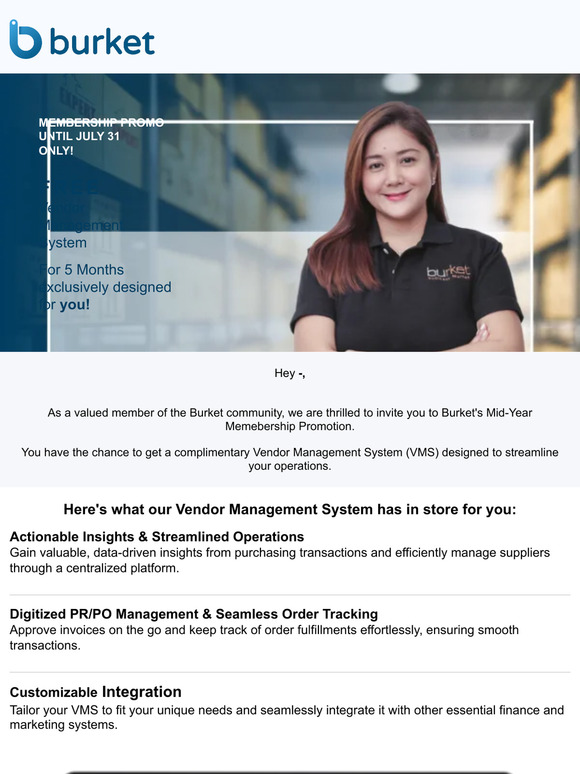 Get your FREE 5 Months Procurement Solution, —!