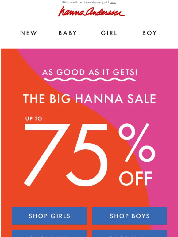 Hanna Andersson Email Newsletters: Shop Sales, Discounts, and Coupon Codes