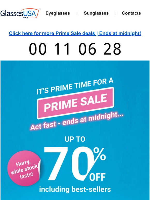 ⚡️ PRIME SALE deals are still going - Glasses USA