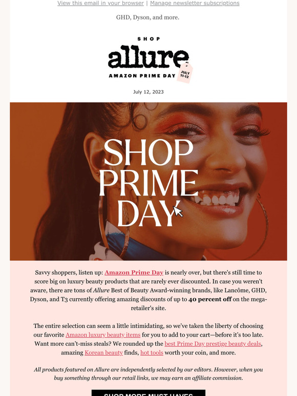 Allure Beauty Box 8 Prime Day Deals on Beauty Products You Shouldn’t