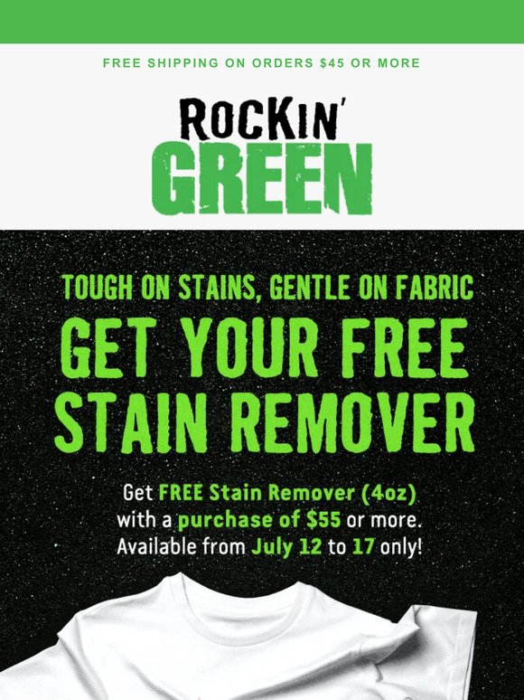 Vanish Stains for FREE - Our Treat!