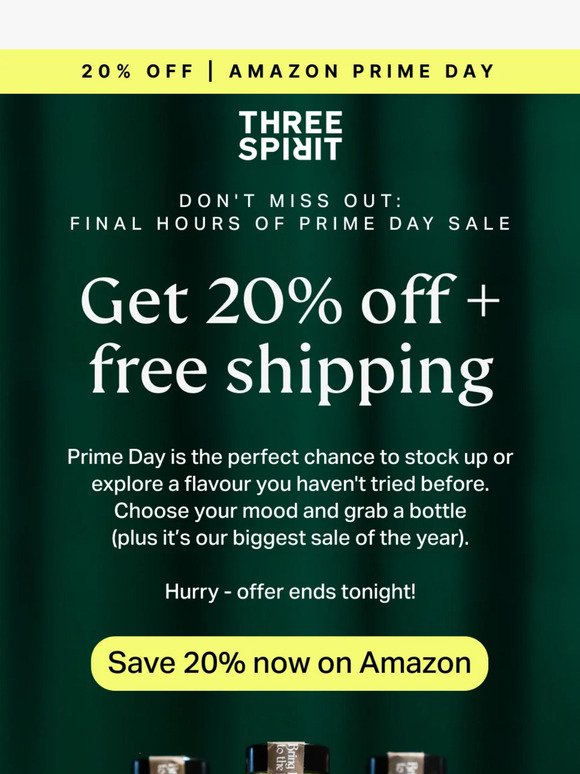 20% off - Final hours of Prime Day Sale ⏰