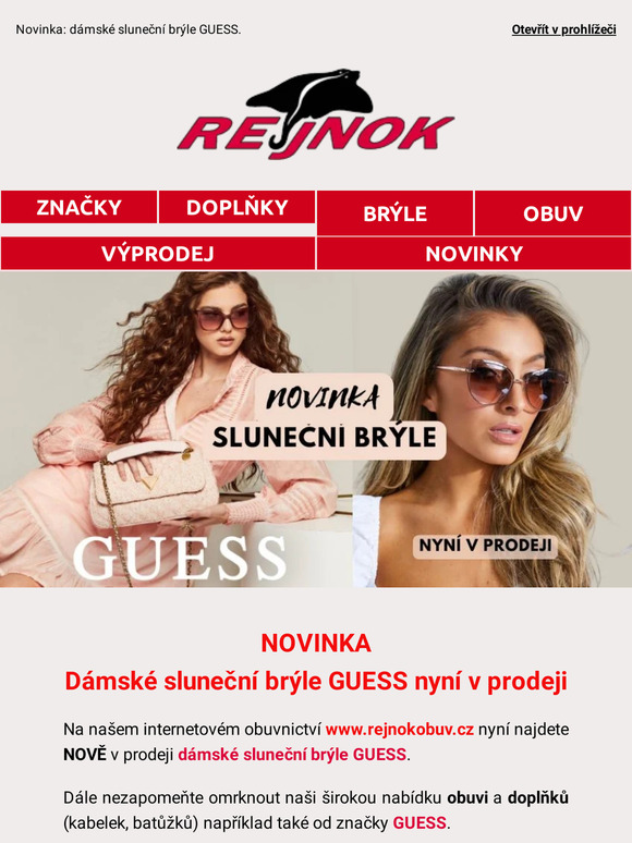 Novinka na našem e-shopu 👓 Guess dámské sluneční brýle nyní v prodeji 😎