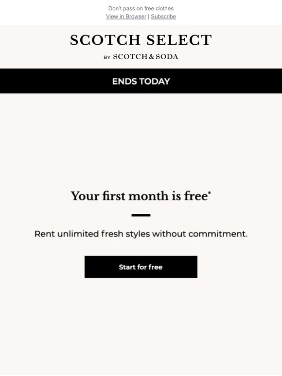 Last day to start for free