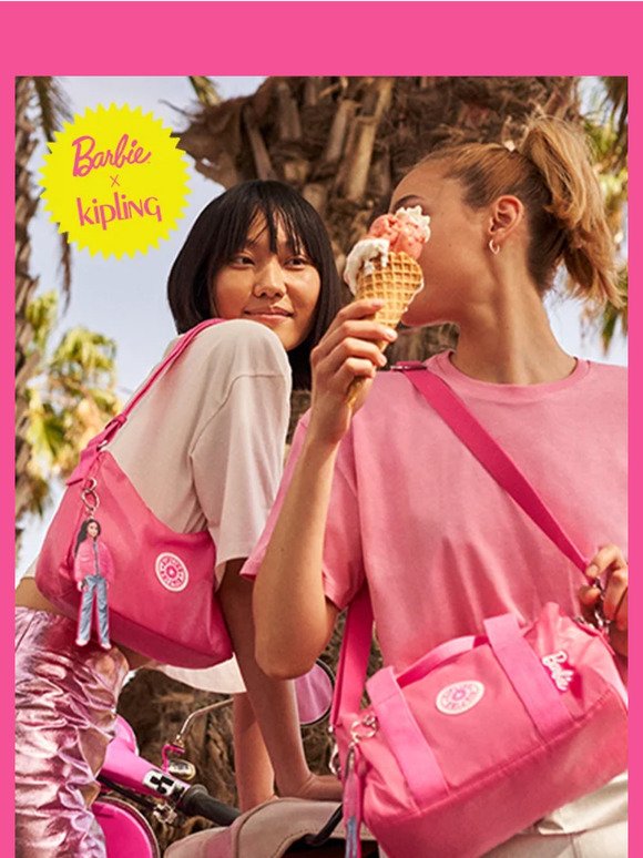 Pink mode: on! With Barbie x Kipling