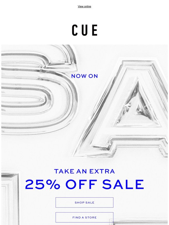 Starts now! Take an extra 25% off sale