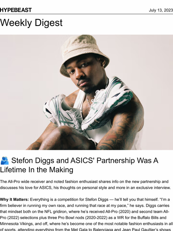 Stefon Diggs x ASICS Parnership Info & Interview