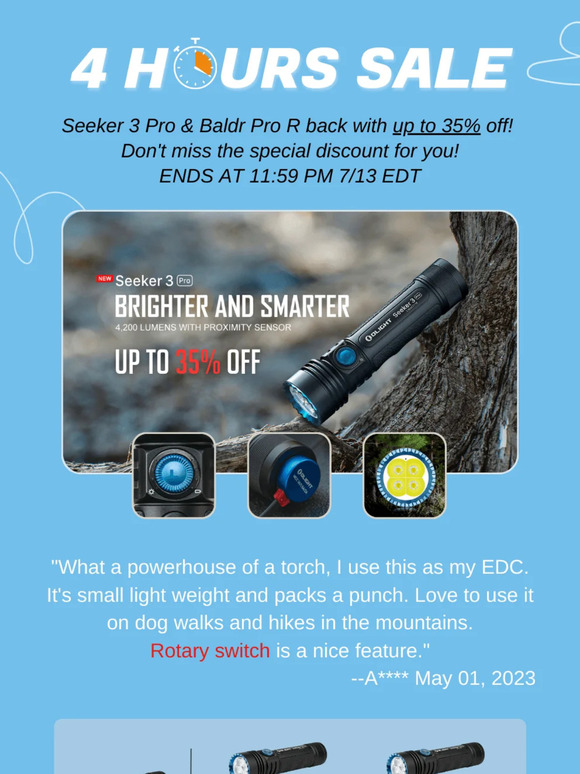 Olight 4 Hours Only! Don