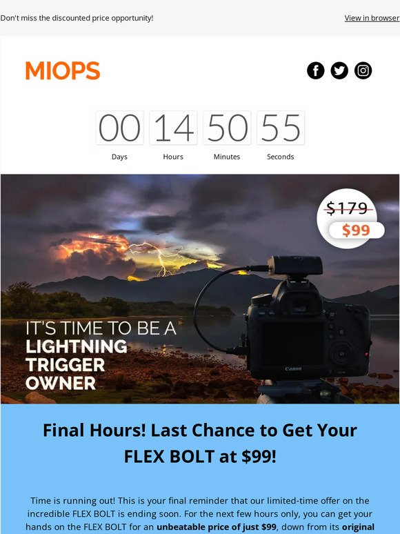 [FINAL HOURS] Last Chance to Get Your Lightning Trigger at $99! ⚡