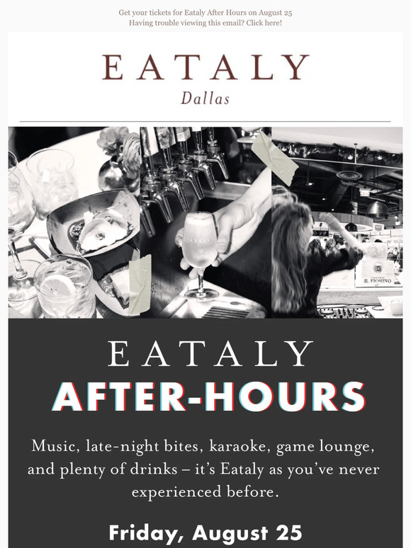 eataly hours july 4