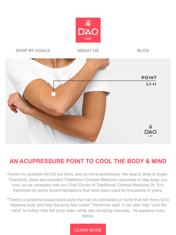 An Acupressure Point to Lower the Heat