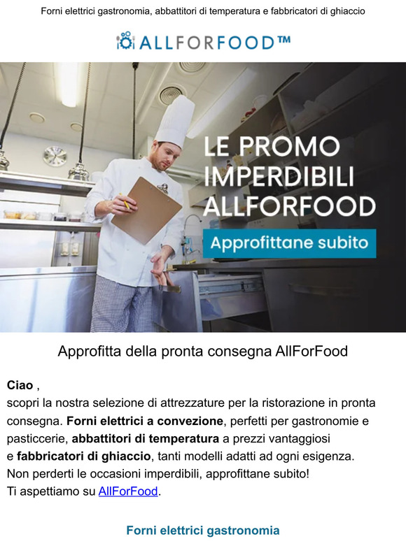 Non perderti le promozioni AllForFood