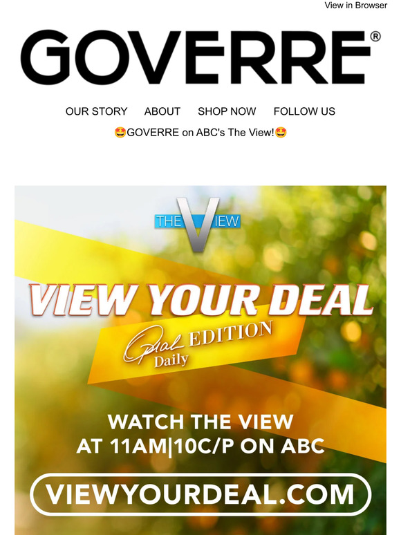 See GOVERRE on ABC's The View!