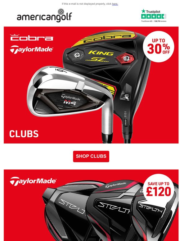 SALE 🔴 Up to 30% off selected clubs