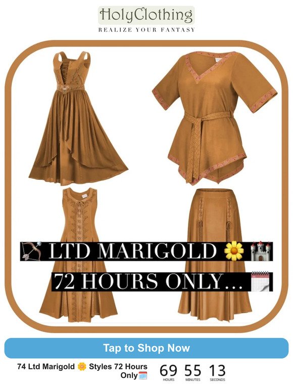 Ltd Marigold 🏵 Yellow is Back 💥  72 Hours Only