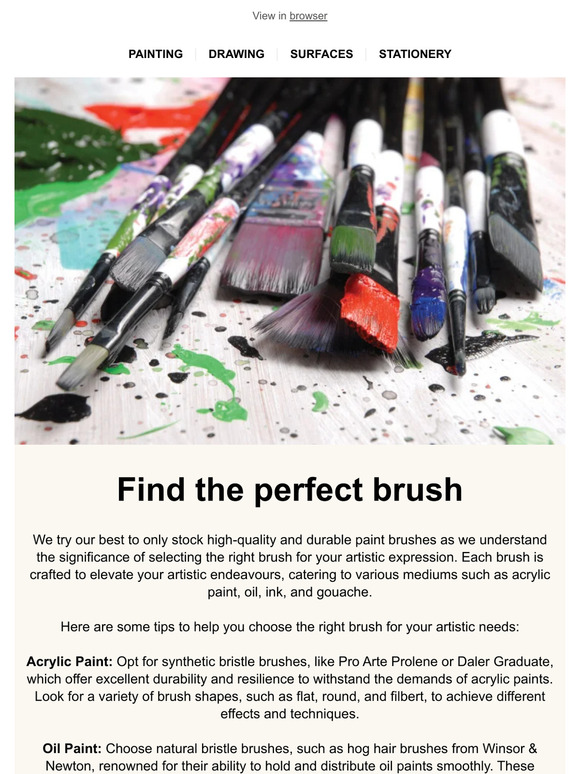 londongraphics Choosing the right paint brush Milled