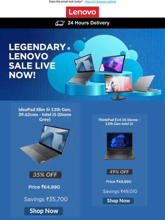Calling out all Tech Wizards: Lenovo Legendary Sale LIVE NOW ! Grab 50% off on the best tech !