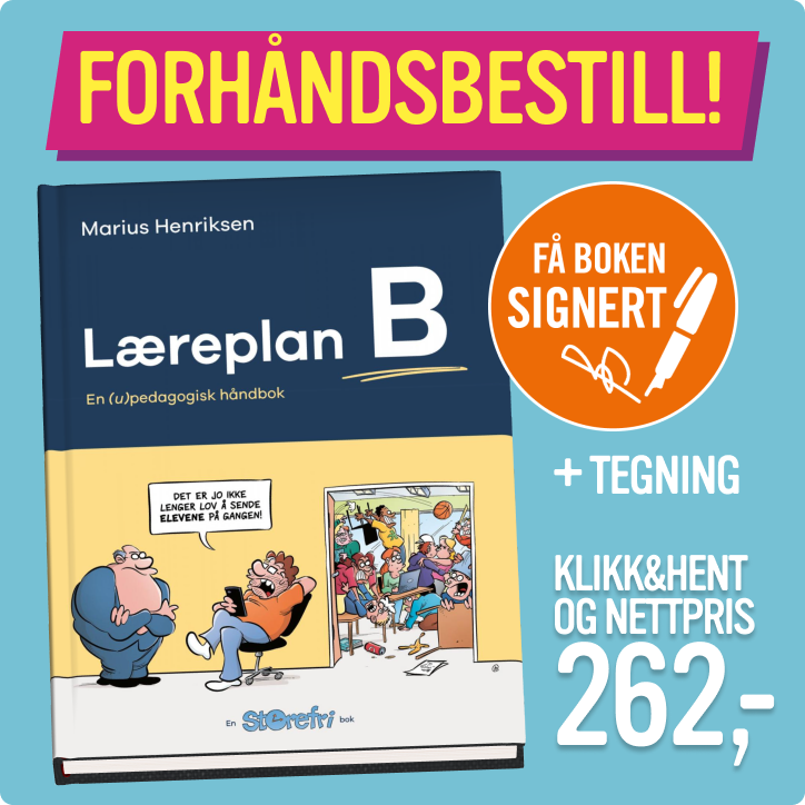 Forhåndsbestill signert utgave av Læreplan B av Marius Henriksen til 262 kr