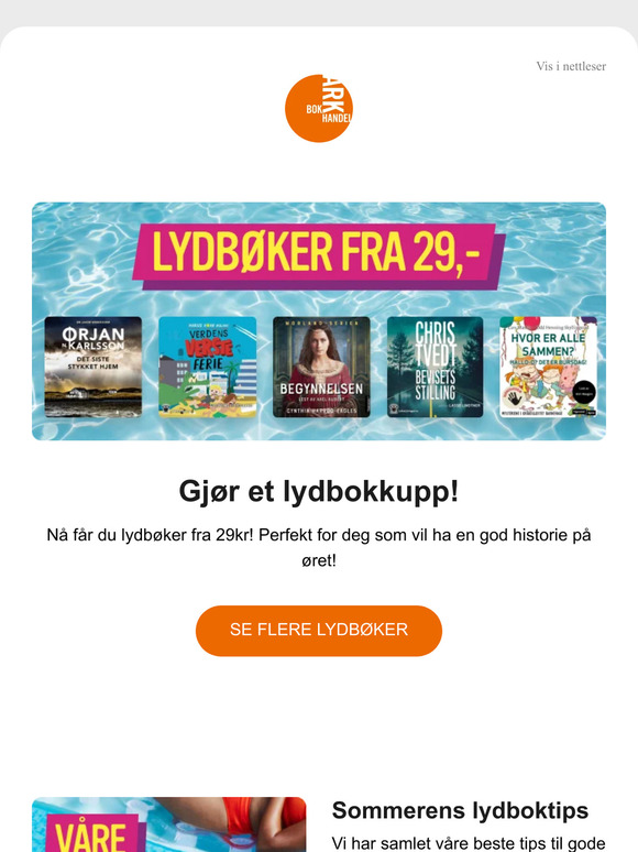 Lydbøker fra 29 kr! Ukeskupp på pennaler!