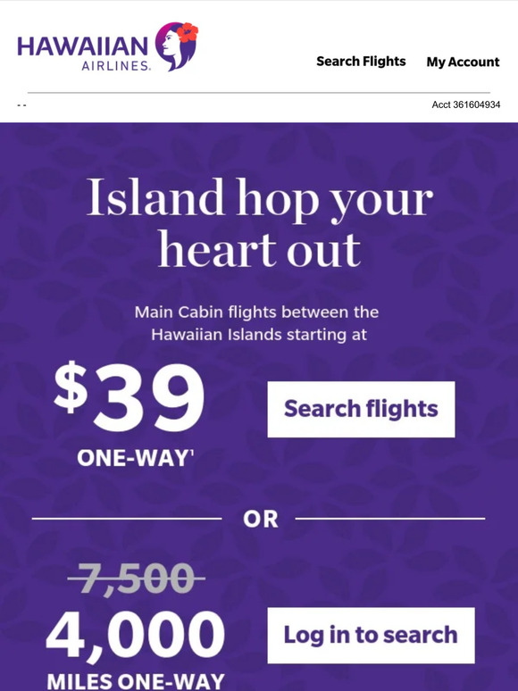 Fare deals between the Islands