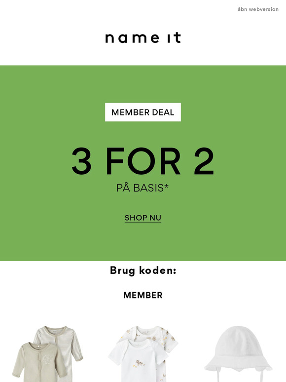 3 for 2 på basis | KUN I DAG