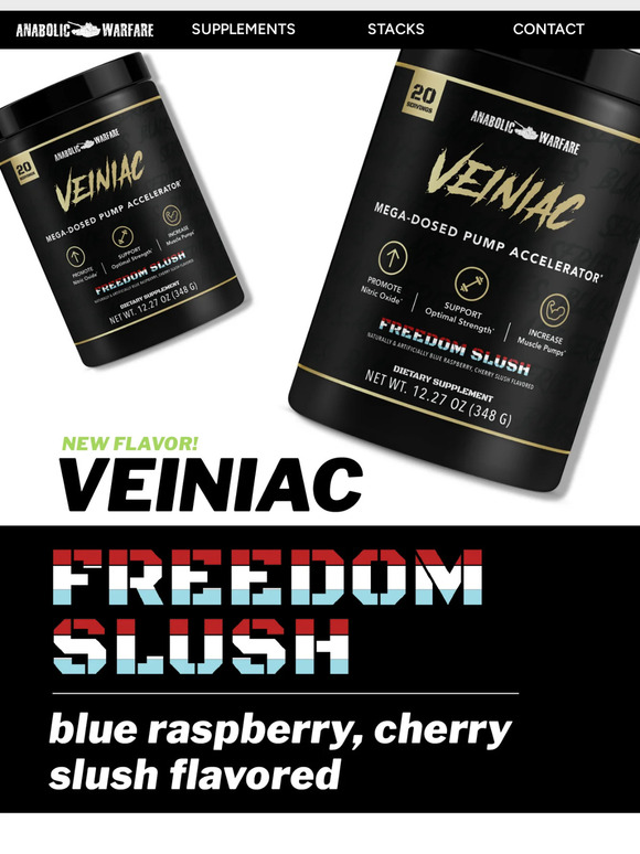 Taste the freedom 🇺🇸 with NEW Veiniac Freedom Slush