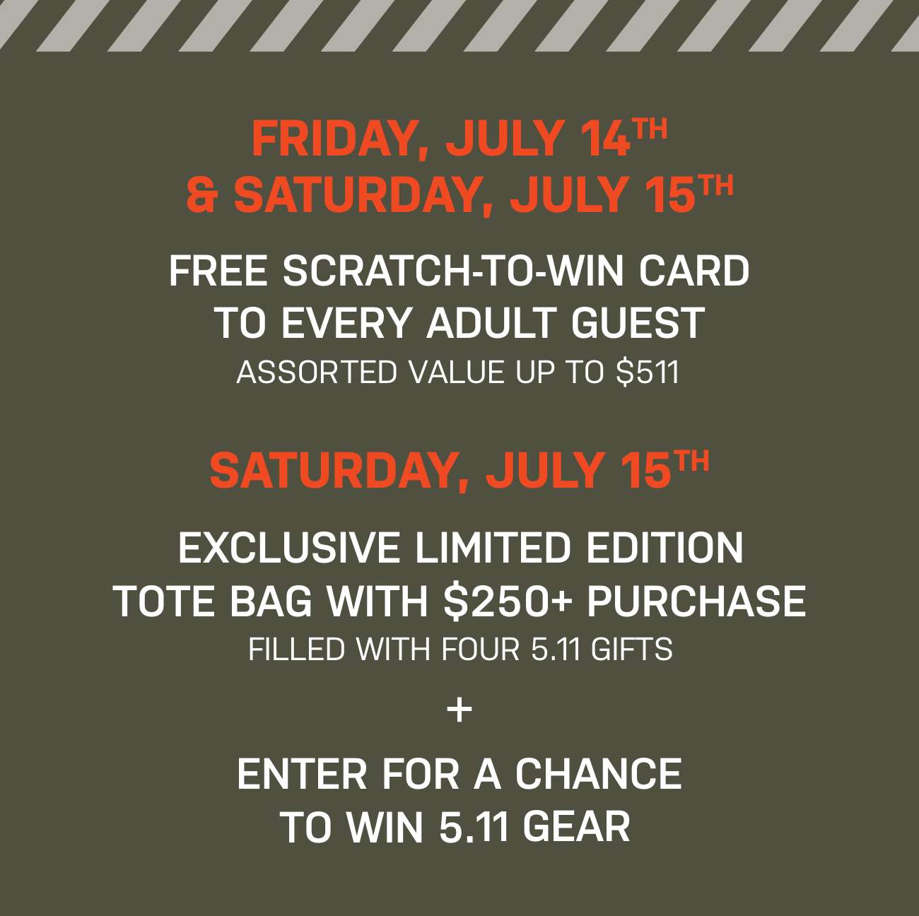 5.11 Tactical IT'S FINALLY HERE! PARAMUS GRAND OPENING EVENT Milled