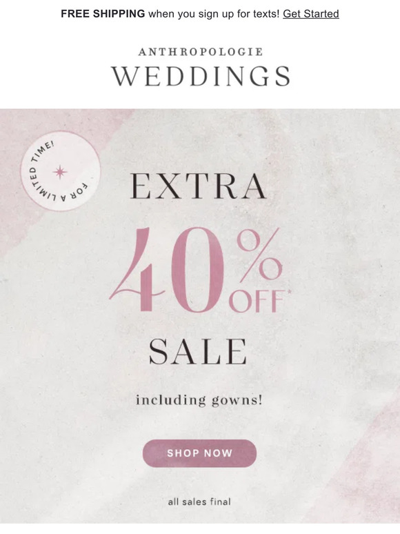 Anthropologie Email Newsletters Shop Sales, Discounts, and Coupon Codes