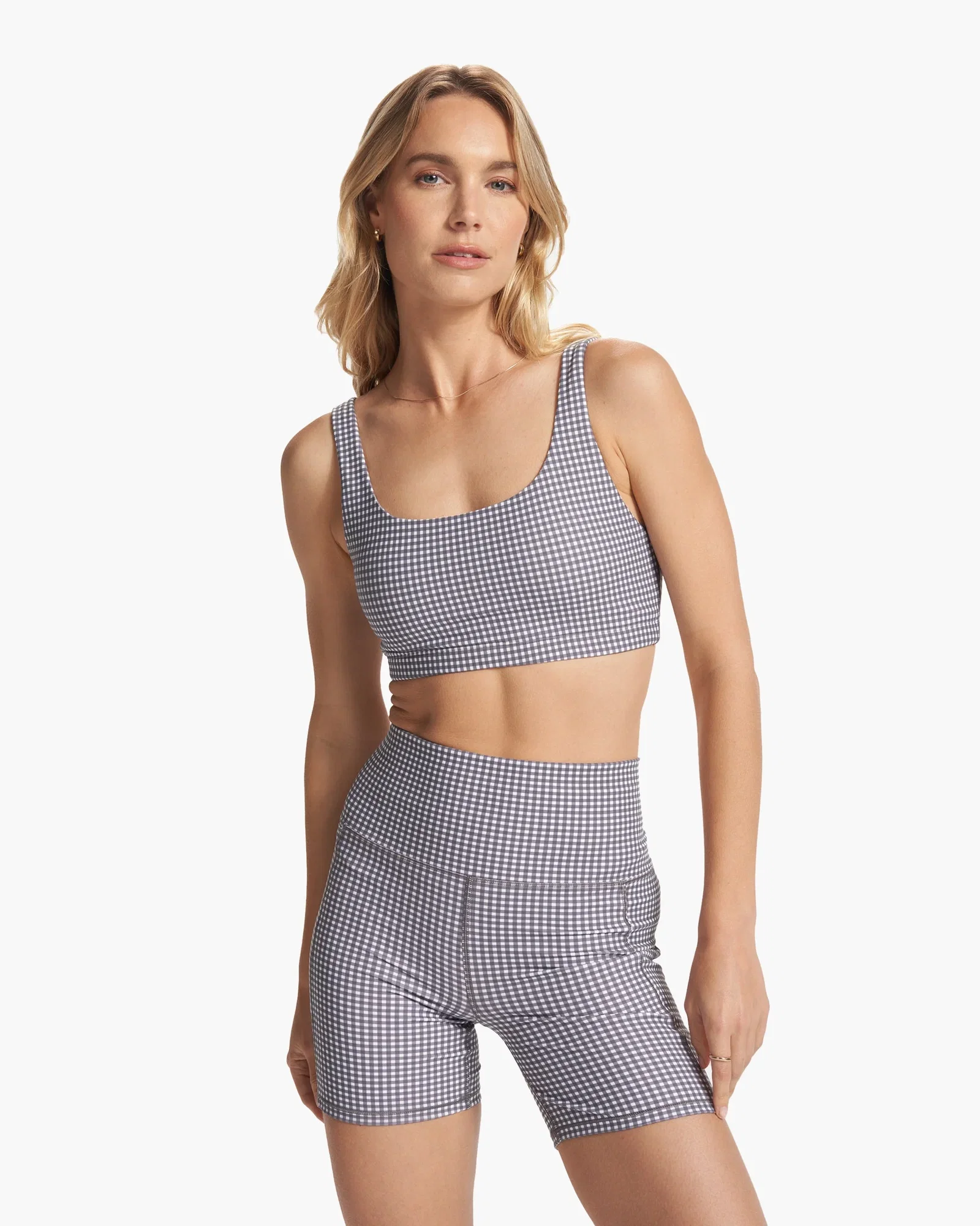 Image of Daily Bra | White Gingham Plaid