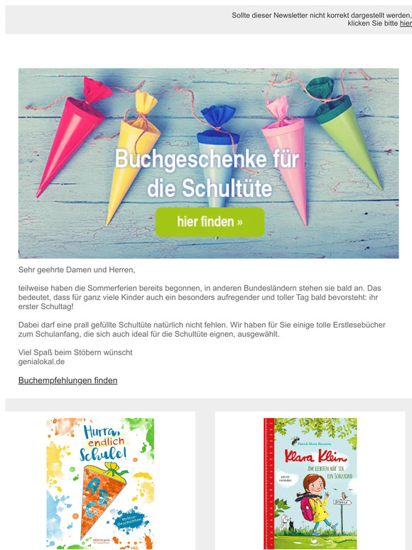 Buchgeschenke für die Schultüte