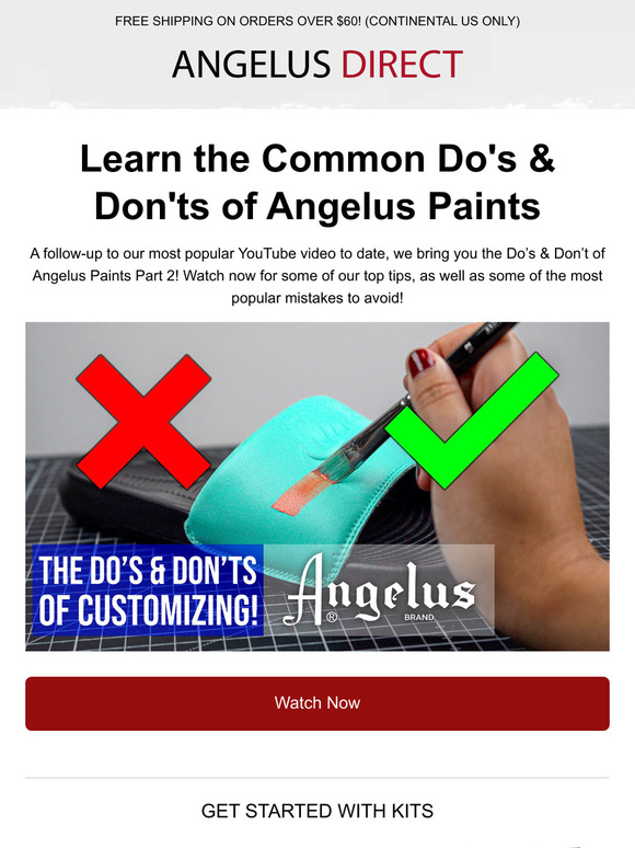 Angelus Direct Learn the Do's & Don'ts of Angelus Paints. 🎨 Milled