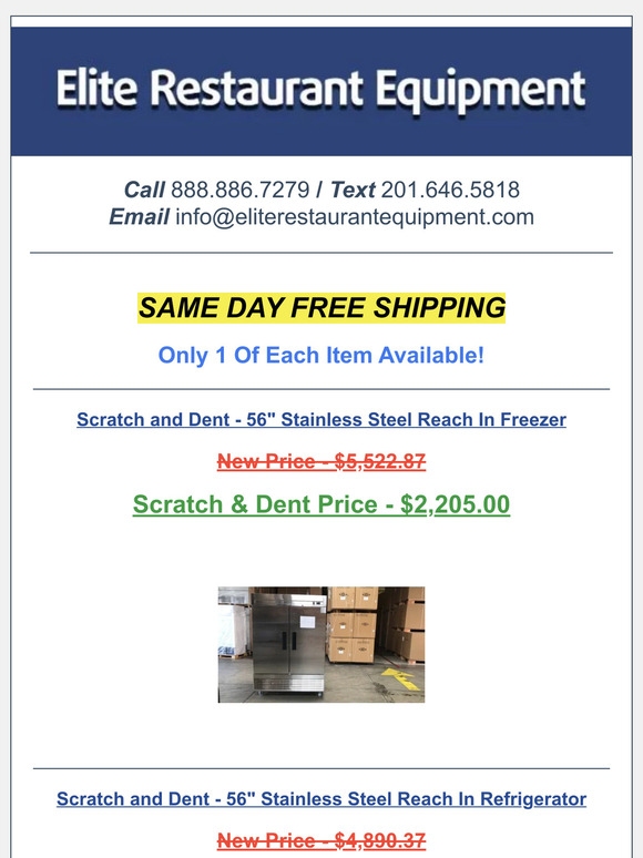 Added Today: Scratch & Dent Refrigeration🍻