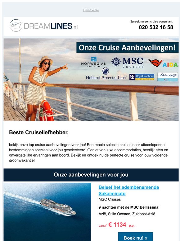 🛳️ Check hier onze Cruise-Aanbevelingen voor u! 🛳️