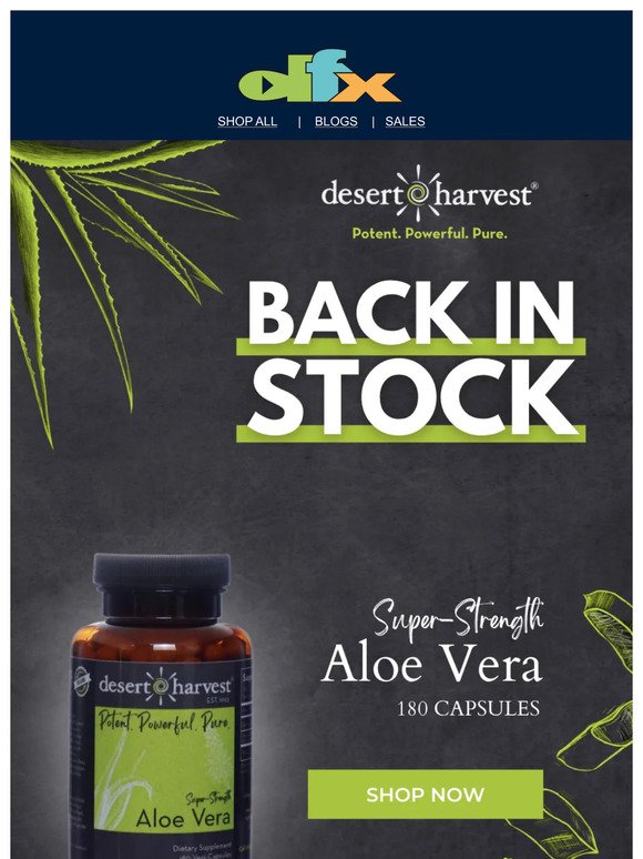 Back in Stock — Aloe Vera capsules