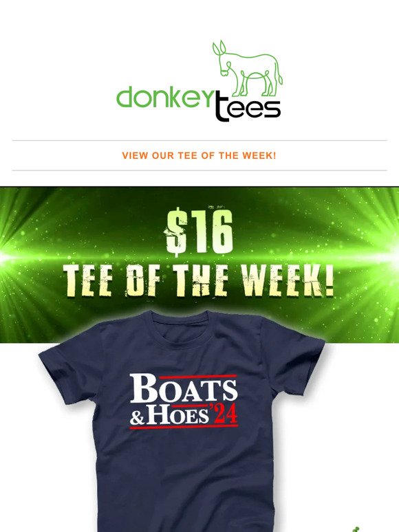 ⛵️ Don't Wait! It's Time To Set Sail with our newest $16 TEE OF THE WEEK ⛵️ DonkeyTees