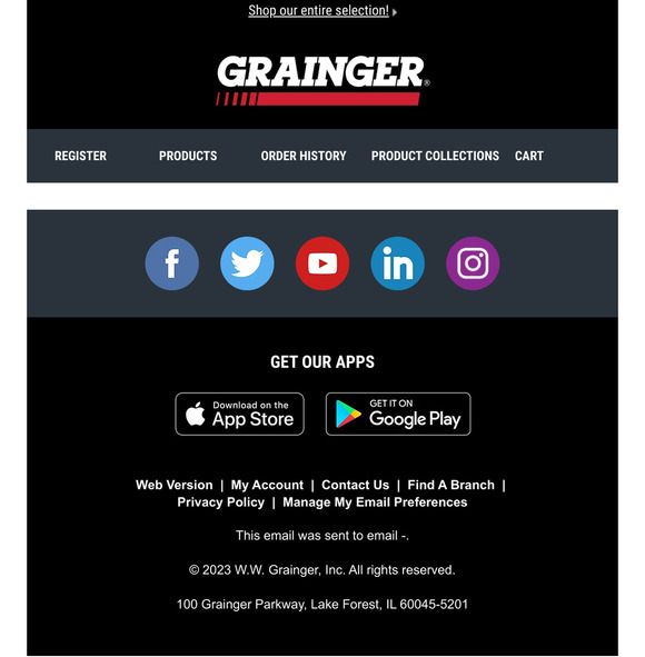 Grainger Email Newsletters Shop Sales, Discounts, and Coupon Codes