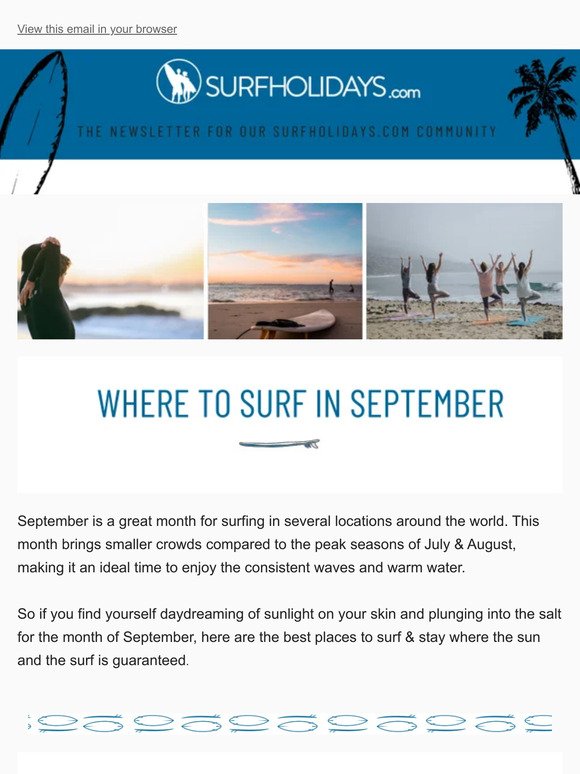 Where to surf in September