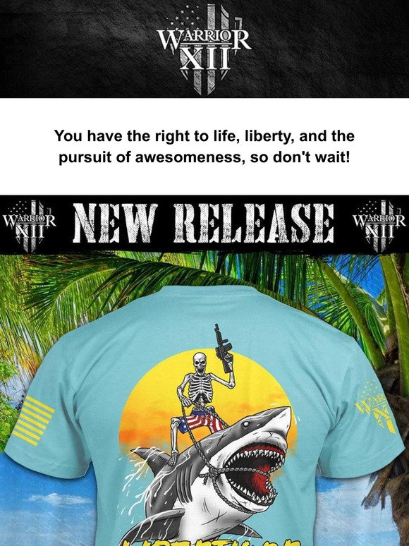 Warrior 12's "Jaws of Liberty" shirt.