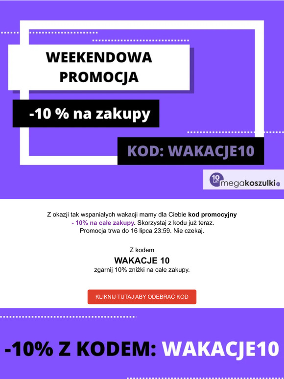 % Wakacyjna Promocja Ruszyła - Zgarnij Rabat Na Zakupy %