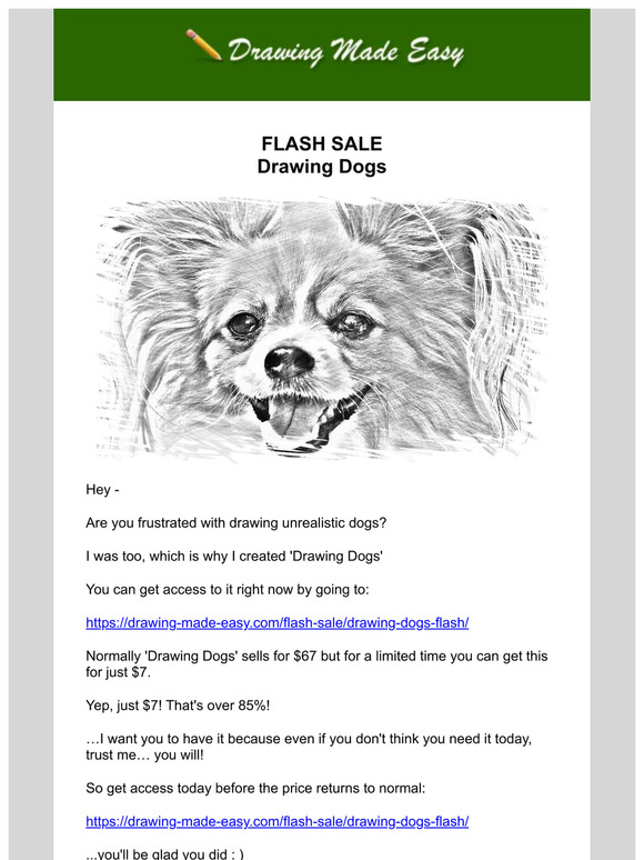 FLASH SALE - Drawing Dogs