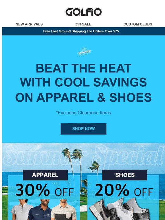 Hot Summer Sale - 20%-30% OFF On Apparel & Shoes
