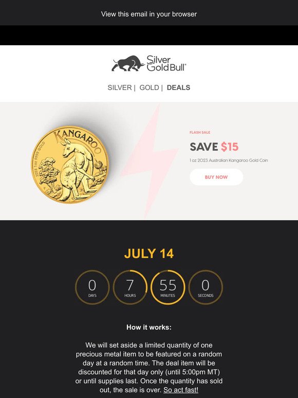 Flash Sale: 1 oz 2023 Australian Kangaroo Gold Coin | Perth Mint⚡⚡⚡