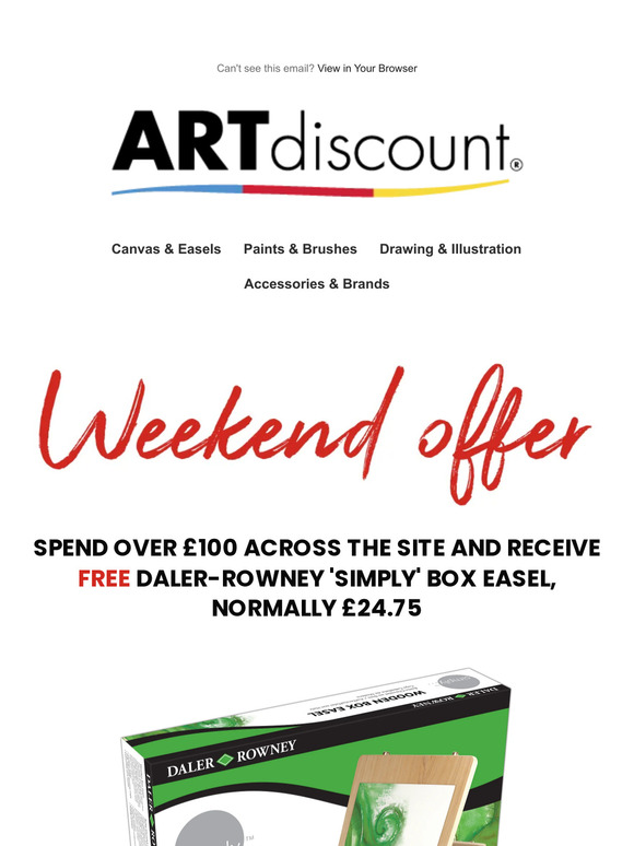 Free Simply Box Easel with orders over £100