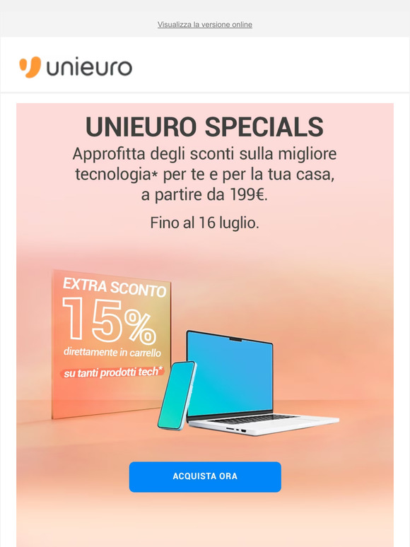 Fino al 30% di sconto EXTRA sulla migliore tecnologia per te e per la tua casa!