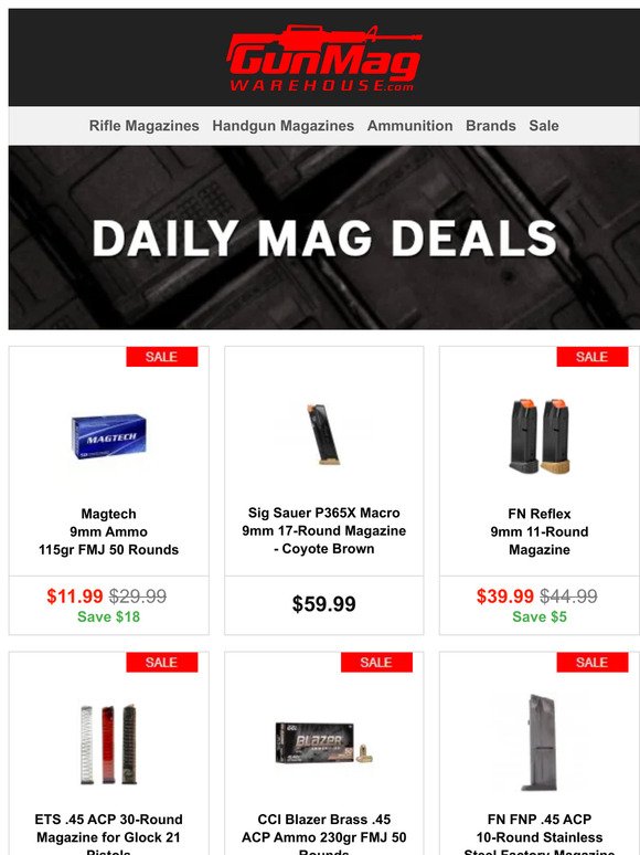 Weekend Flash Sale! | Magtech 115gr 9mm Ammo for $12