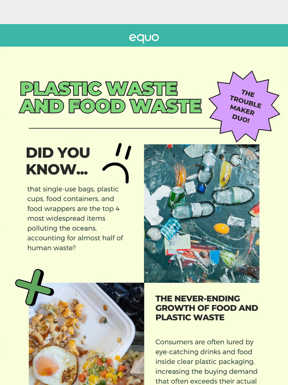 🌍💪Fight Food & Plastic Waste with EQUO 🌍💪