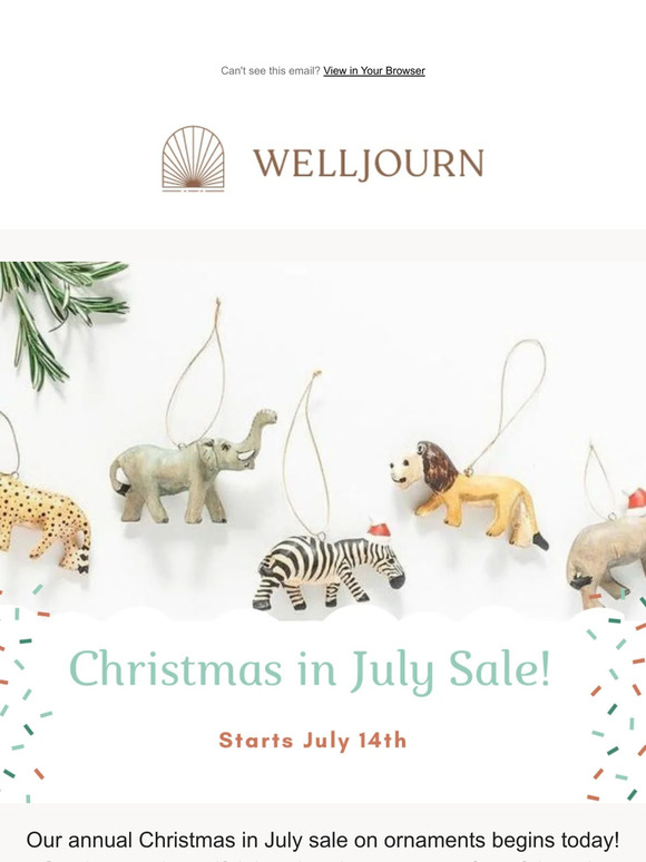Christmas in July Ornament Sale Starts Now!